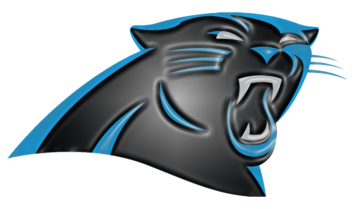 Carolina Panthers Plastic Effect Logo vinyl decal